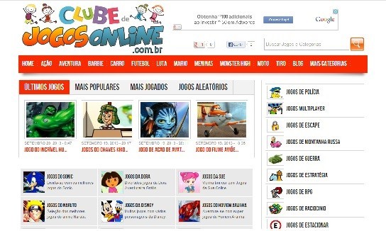 Agência emarket cria site de jogos online em Wordpress - emarket